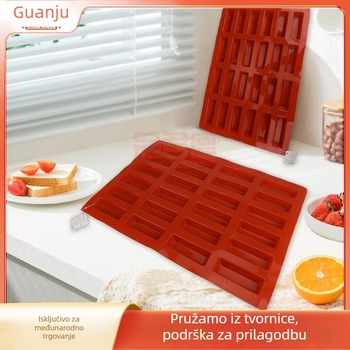 Silikonska forma za čokoladne štapiće; duguljasta forma, neprijanjiva i lako se oslobađa; materijal: silikon; marka Guan De