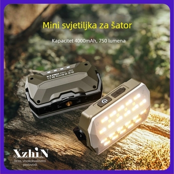 LED svjetiljka za kampiranje i popravke, magnetska radna svjetiljka, model K3008, 750 lm, 3,7 V, 4000–10000 mAh