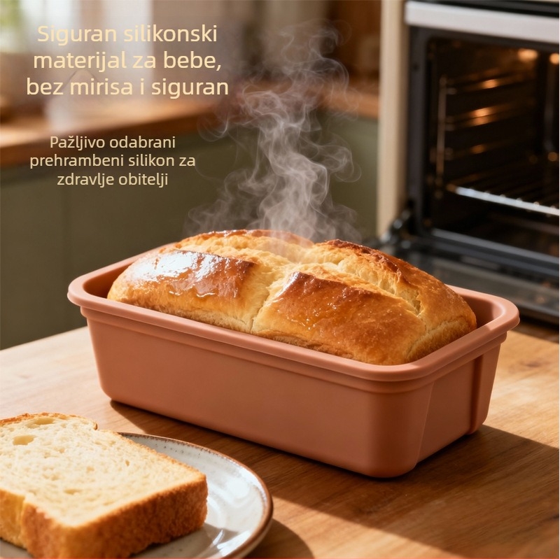 Silikonska kalupa za tortu – prilagođena, otporna na visoke temperature, dugačak trak za kruh i tost