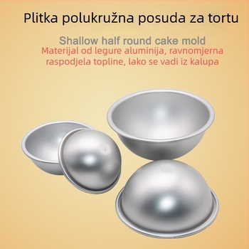 Lagana kalupa za tortu, polukružni i hemisferni oblik, promjera 4–8 inča, bikini tortice