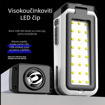 ABS LED vanjska sklopiva lampa, 360° rotacija, ručno pokretanje, 3000mAh