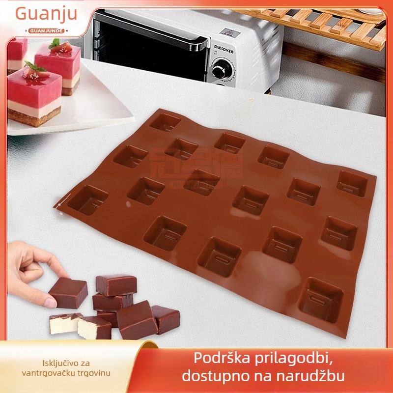 Kvadratna silikonska kalupa za pečenje i deserte — za sladoled, žele, aromaterapijske svijeće i ručno izrađeni sapun; Materijal: silikon; Brand: Guan de; Stil: moderni minimalizam