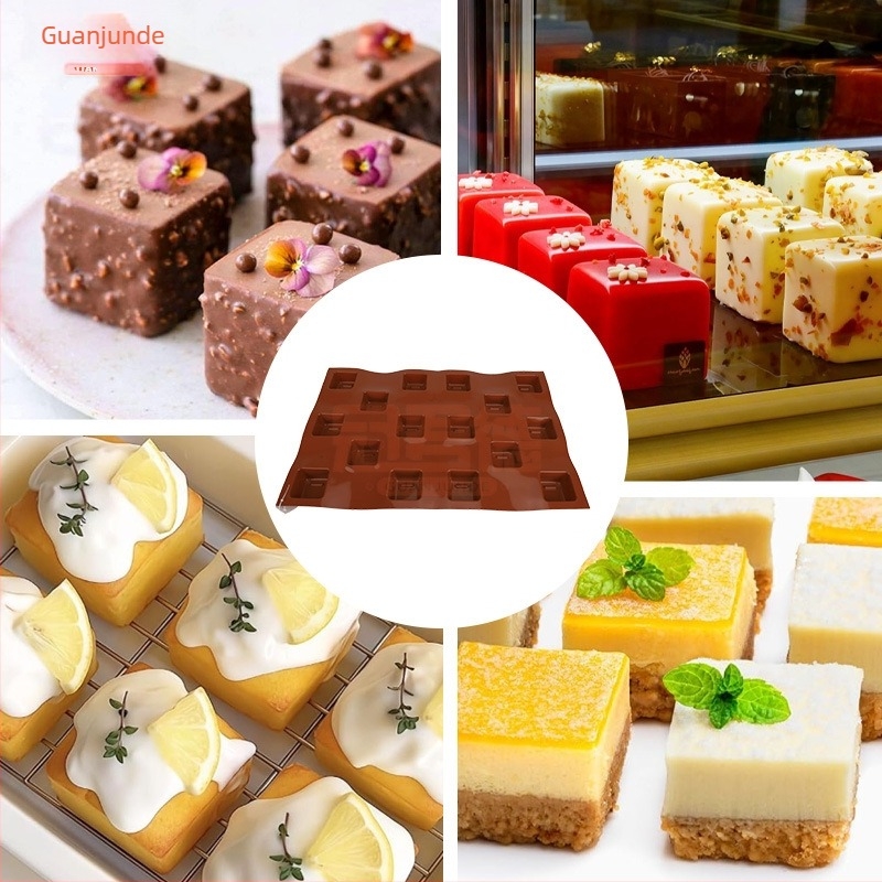 Kvadratna silikonska kalupa za pečenje i deserte — za sladoled, žele, aromaterapijske svijeće i ručno izrađeni sapun; Materijal: silikon; Brand: Guan de; Stil: moderni minimalizam