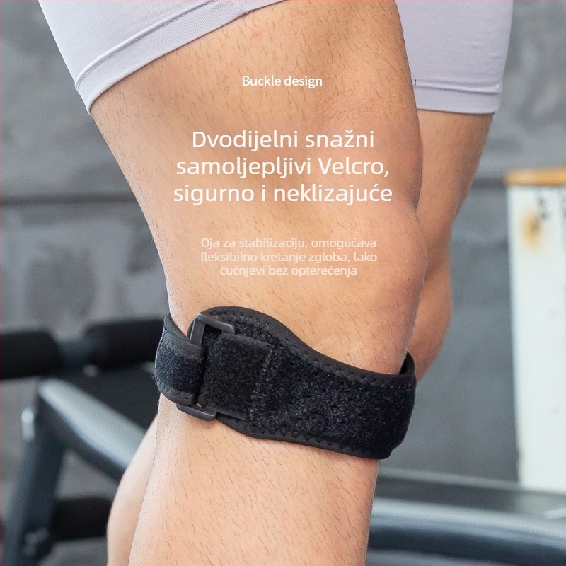 Unisex kompresivni elastični pojas za patelu s apsorpcijom udaraca i zaštitom meniskusa, pogodan za trčanje, stolni tenis, badminton i planinarenje.