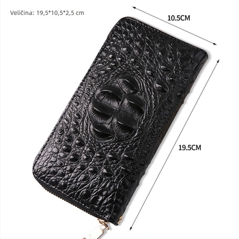 Unisex dugački novčanik od PU kože s velikom kapacitom za kartice, casual clutch stil, životinjski uzorak, svakodnevna upotreba