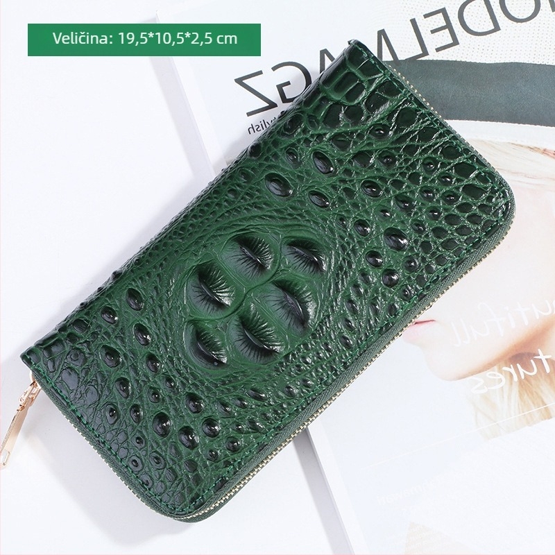 Unisex dugački novčanik od PU kože s velikom kapacitom za kartice, casual clutch stil, životinjski uzorak, svakodnevna upotreba