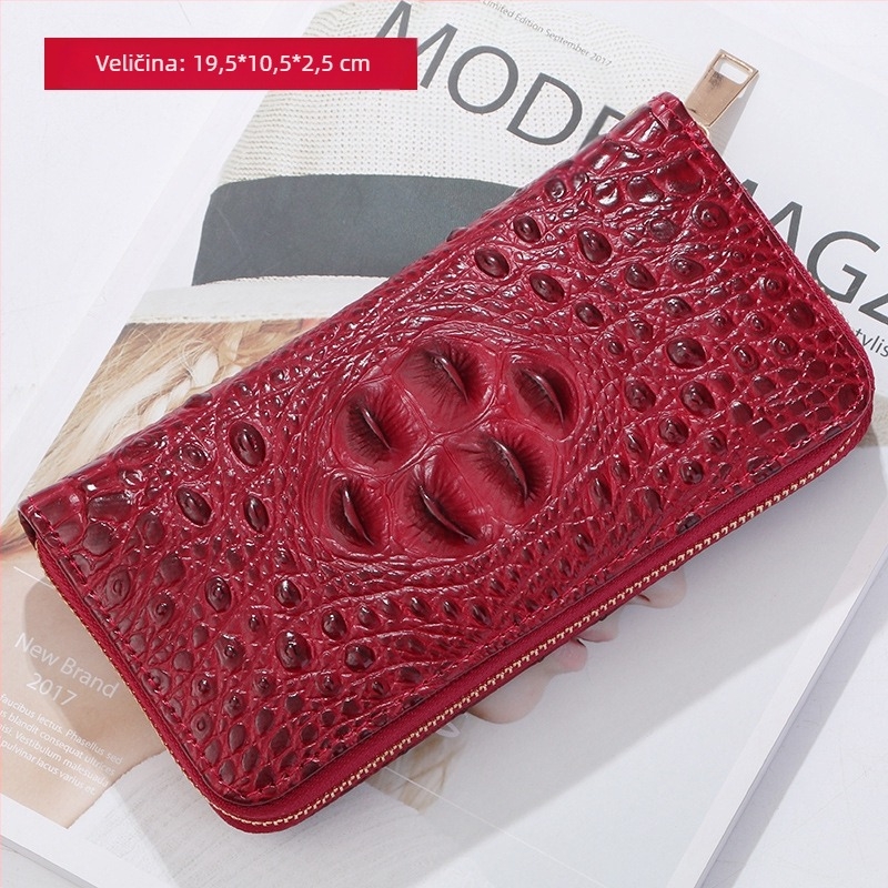 Unisex dugački novčanik od PU kože s velikom kapacitom za kartice, casual clutch stil, životinjski uzorak, svakodnevna upotreba