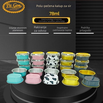 Jajolika kalup za kolače od aluminijske folije, pogodna za pečenje i deserte; otporna na visoke temperature; kompatibilna s mikrovalnom pećnicom i uređajem s toplim zrakom