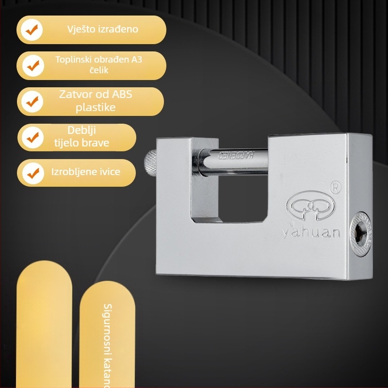 YAHUAN WRE metalna pravokutna brava za vanjsku uporabu, zaštita od krađe, starinski stil, model WRE, opća namjena