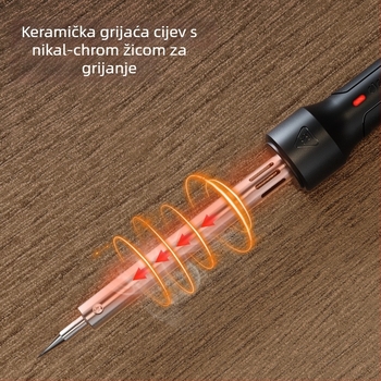 Deli DL8860 Vanjski grijani lemilica s konstantnom temperaturom, 60W, 220V, vrh 907