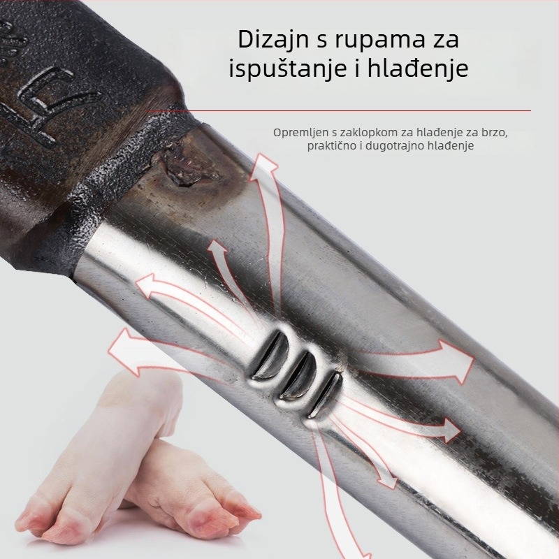 Wanjia brendirano električno lemilo s drvenom ručkom, 220V, električno grijanje, za uklanjanje svinjskih dlačica