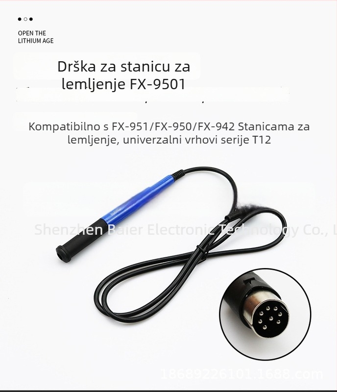 Baer držač za lemilicu za stanicu 951/942/T12, silikon držač, električno grijanje, kompatibilno s 51/942/T12 vrhom