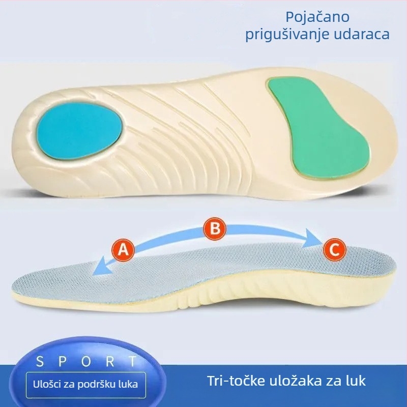 Uložak za korekciju ploskog stopala uz potporu luka – EVA, cijela uloška, ortopedski ulošci
