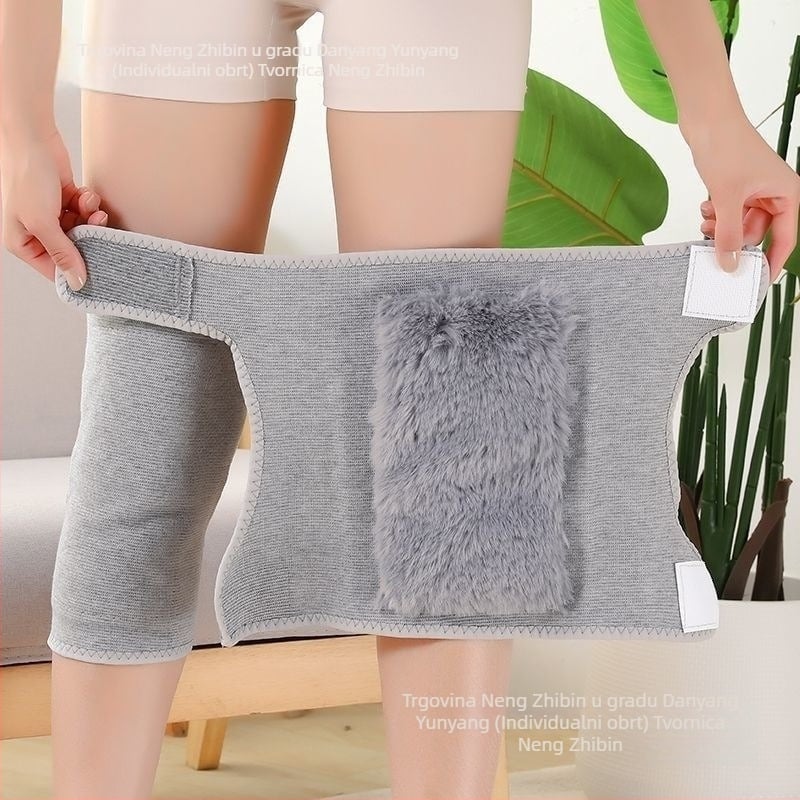 Koljenasti zaštitni navlaci s Velcro zatvaračem, topli umjetni krzno ze zeka, podstavljeni fleeceom i debelom izradom, otporni na vjetar za vožnju biciklom, unisex za muškarce i žene, za odrasle