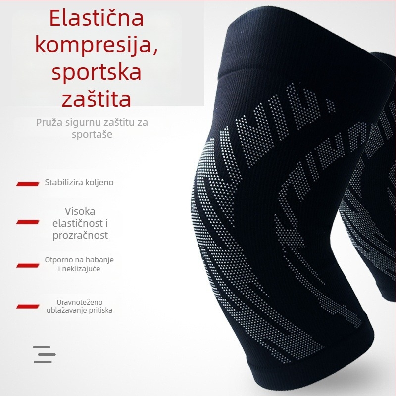 Pletena sportska zaštita koljena, prozračna, protivklizna, otporna na habanje, za muškarce i žene, pogodna za fitness i košarku, visoka elastičnost, zaštita od uganuća