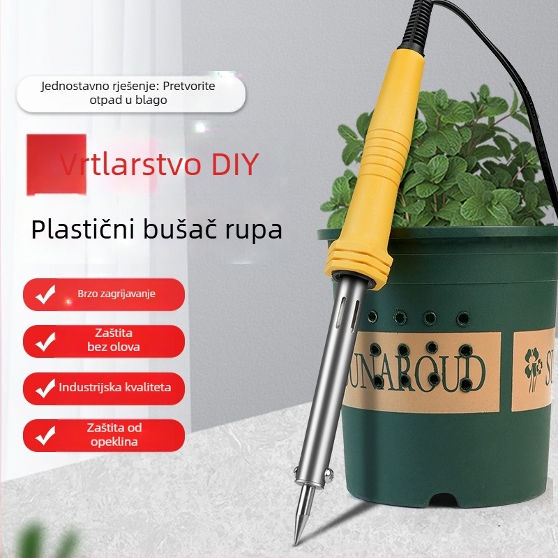 Električni bušač rupa za posude i plastične boce uz lemilicu i pištolj za topljenje ljepila; ručni uređaj; Vrsta: Drugo; Zavarivanje struje: Drugo; Snaga: Drugo; Opseg primjene: Drugo