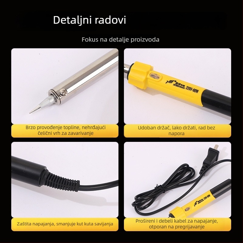 Xinwei električni lemilica set za kućnu upotrebu, s gumiranim rukohvatom, 220V, za lemljenje, desoldering i pirografiju