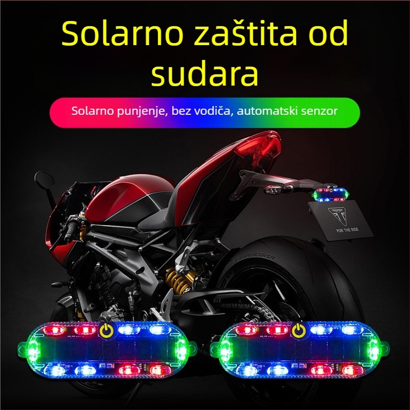 LED stražnja svjetiljka za motocikl, solarno napajanje, 12/24V, 30W, 20000 lm