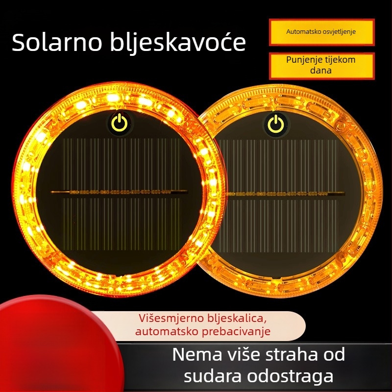 Solano upozoravajuće strob svjetlo za vozila – stražnje LED svjetlo bez ožičenja, široki pokazivač; Model: Solar warning strobe light; Primjenjivi modeli: Svi modeli; Proizvodni kod: 723045834
