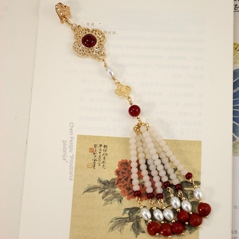 Broš u novokineskom stilu, u obliku kapljice, umjetnički retro, s inlayom, miješanim materijalima, za dekoraciju i poklon ženama