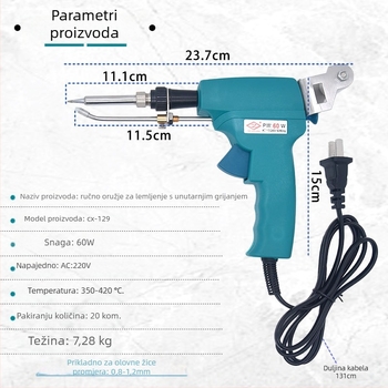 Ručno lemilo s gumiranim držačem, 220V, za zavarivanje i električno mjerenje