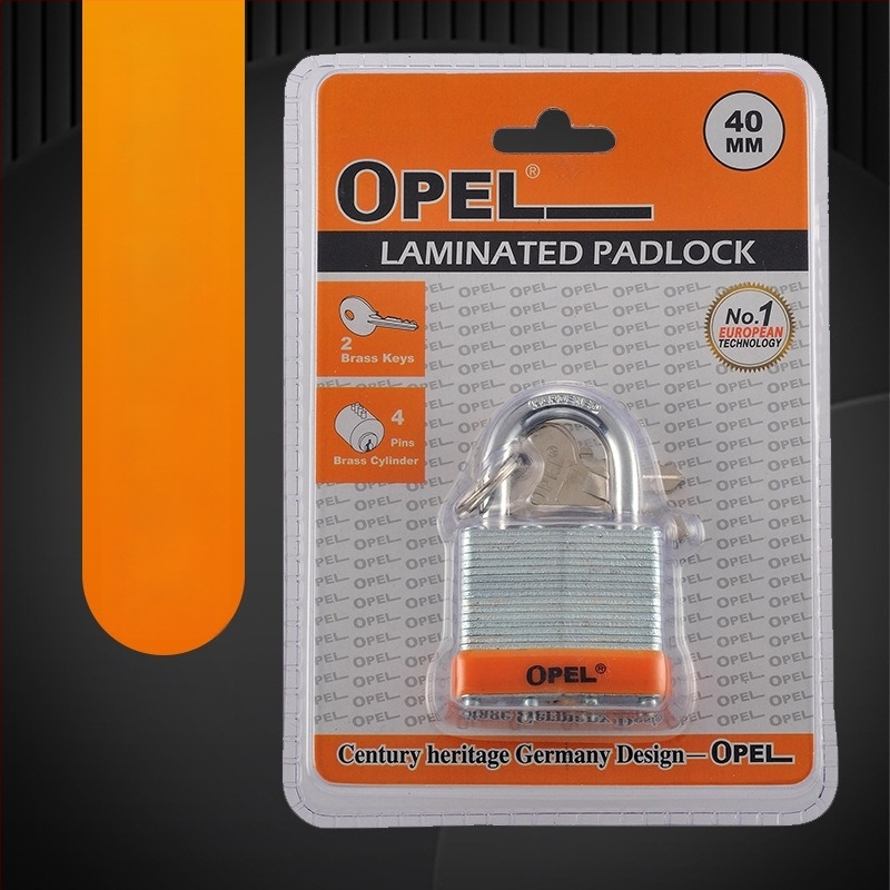 OPEL kućni lokot s željeznim tijelom i bakrenim cilindrom, model QC, otporan na prašinu, za skladišta, ormariće, prtljagu i gradilišta