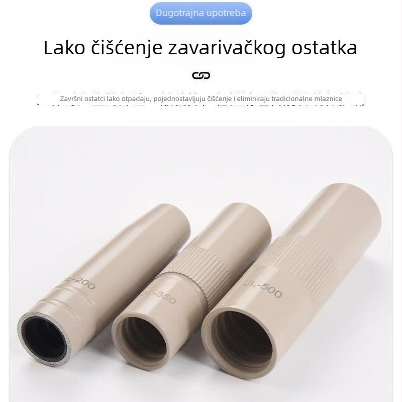 Pokrovna zaštitna mlaznica MIG zavarivanje za 350/500A, mesinga i bakra, plinska zaštita, otporna na talog