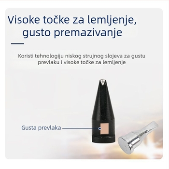 Wilo bakrena spajalna bez olova vrh za strojeve/stanice za spajanje, okrugli vrh, oblike mlaznica D/PC/DV1/DV2, Ø8 promjer, temperatura do 300°C