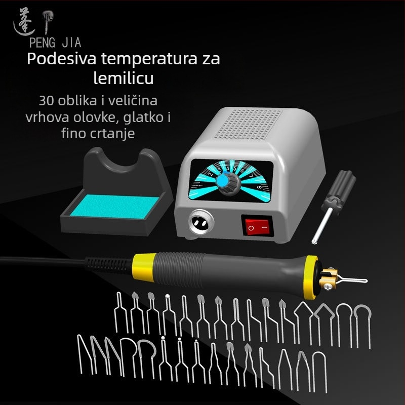 Peng Jia drvena pyrografijska olovka — plastična ručka, električni alat za pyrografiju i lemjenje
