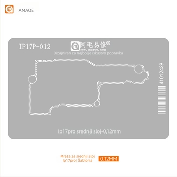 3-u-1 platforma srednjeg sloja za tiniranje s čeličnom mrežom, kompatibilna s iPhone 17 Air/Pro/Max (Brand: Amao yixiu; Materijal: čelična mreža; Kompatibilnost: iPhone 17 Air/Pro/Max)