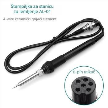 Anlixin 936A T12 držač za lemljenje, 907 držač, 937A visokofrekvencijska stanica za lemljenje, 5-pinski pribor