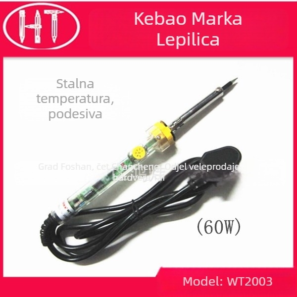 Kebao električno lemilo 60W – podesiva temperatura, vanjsko grijanje, 200–400°C, 220V, dugotrajno TW2003