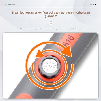 Električni lemilo JF616 s unutarnjim grijanjem, keramički element grijanja, 240V, 60–150W (za lemljenje i održavanje)