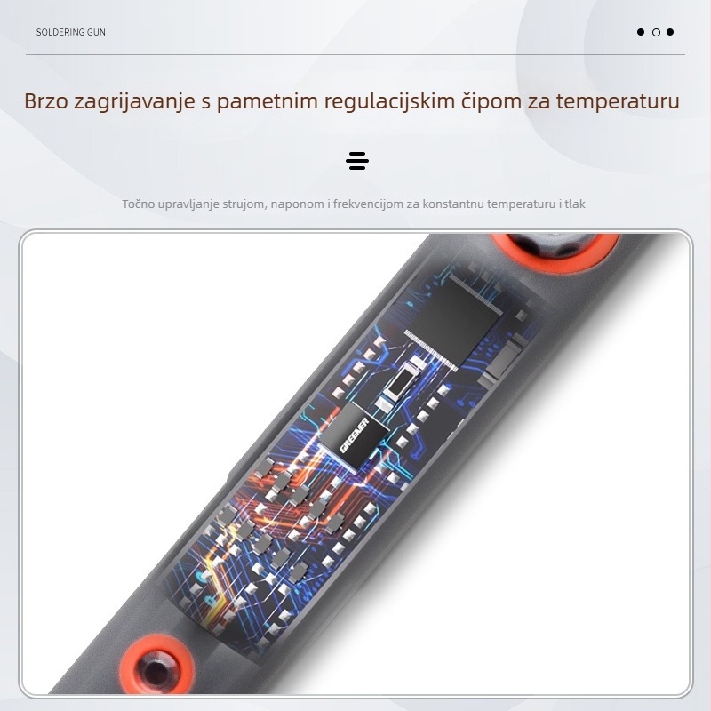 Električni lemilo JF616 s unutarnjim grijanjem, keramički element grijanja, 240V, 60–150W (za lemljenje i održavanje)