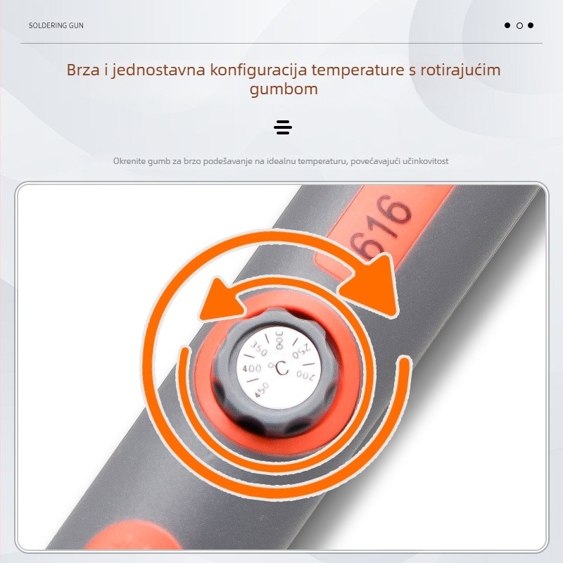 Električni lemilo JF616 s unutarnjim grijanjem, keramički element grijanja, 240V, 60–150W (za lemljenje i održavanje)