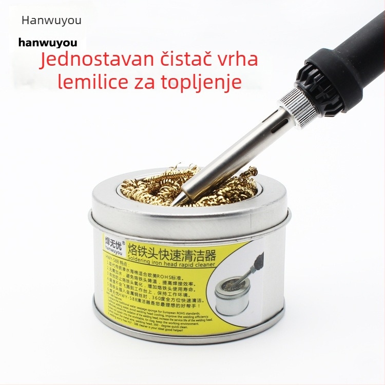 Okrugla podloga za čišćenje vrha lemilice, kuglica od čistog bakrenog vodiča, točka taljenja 800°C, za čišćenje elektroničkih lemnih vrhova