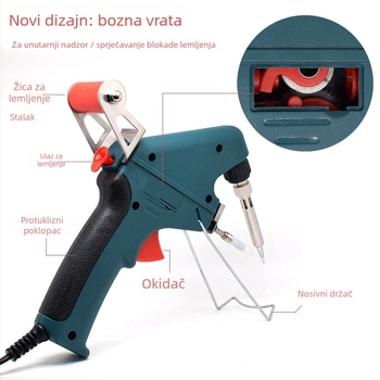 Pistol za lemljenje 120W, podesiva temperatura, 220V, za lemljenje i održavanje