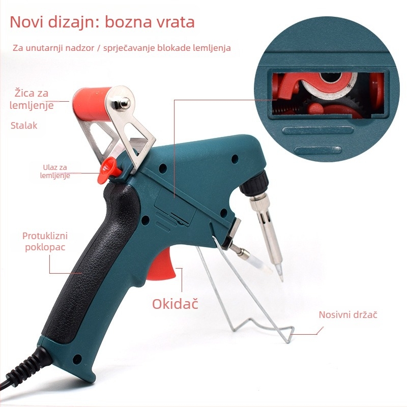 Pistol za lemljenje 120W, podesiva temperatura, 220V, za lemljenje i održavanje