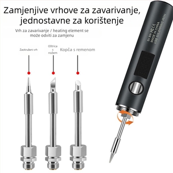 Deer Fairy digitalni zaslon, podesiva temperatura, bežično punjenje, prijenosno električno lemilo, za kućnu upotrebu, pogodno za manje popravke