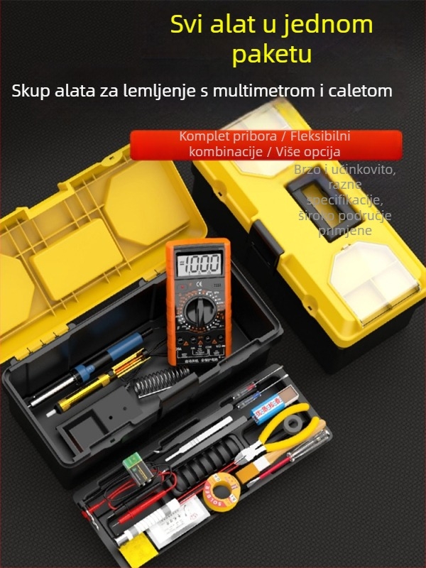Profesionalni set za elektroničke popravke: multimetar i lemilica u kutiji alata s konstantnom temperaturom, za kućnu i studentsku upotrebu
