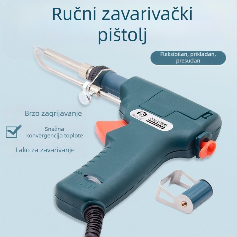 Ručna električna lemilica s unutarnjim grijanjem i automatskim dovodom lemnog materijala — komplet za popravke