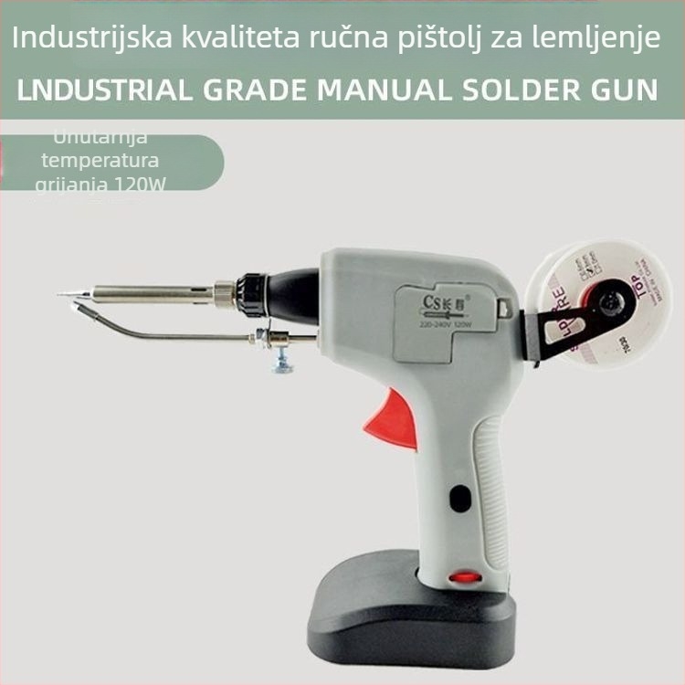 Automatski pištolj za lemljenje 120W s dovodom žice, unutarnje grijanje, prijenosni alat za popravke elektronike