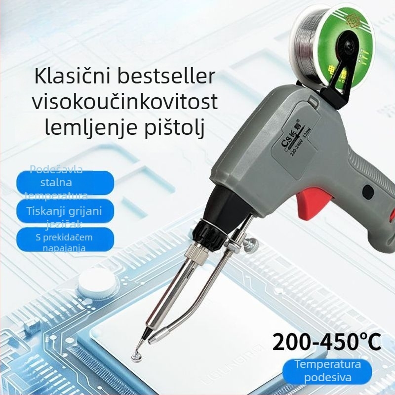 Automatski pištolj za lemljenje 120W s dovodom žice, unutarnje grijanje, prijenosni alat za popravke elektronike