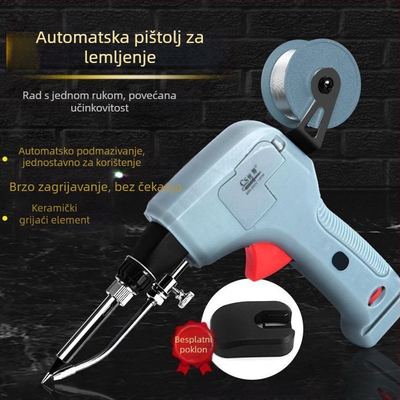 Automatski pištolj za lemljenje 120W s dovodom žice, unutarnje grijanje, prijenosni alat za popravke elektronike