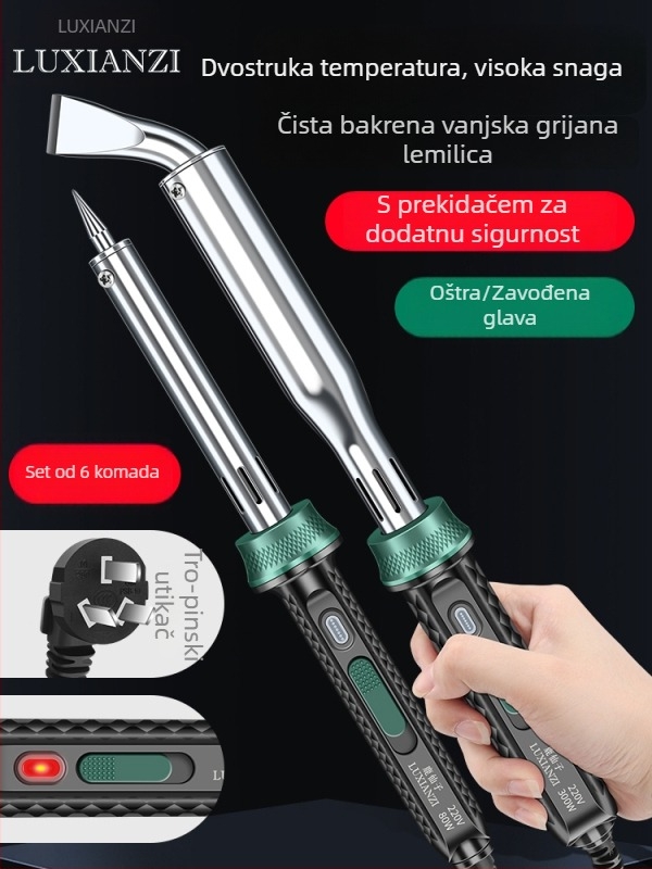 Lemilica visoke snage, profesionalne i industrijske razine, lemni pištolj za elektroniku