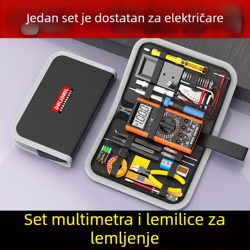 Profesionalni set: multimetar i lemilica sa kutijom alata, kontrola stalne temperature, za kućnu i studentsku upotrebu — Ye xuan