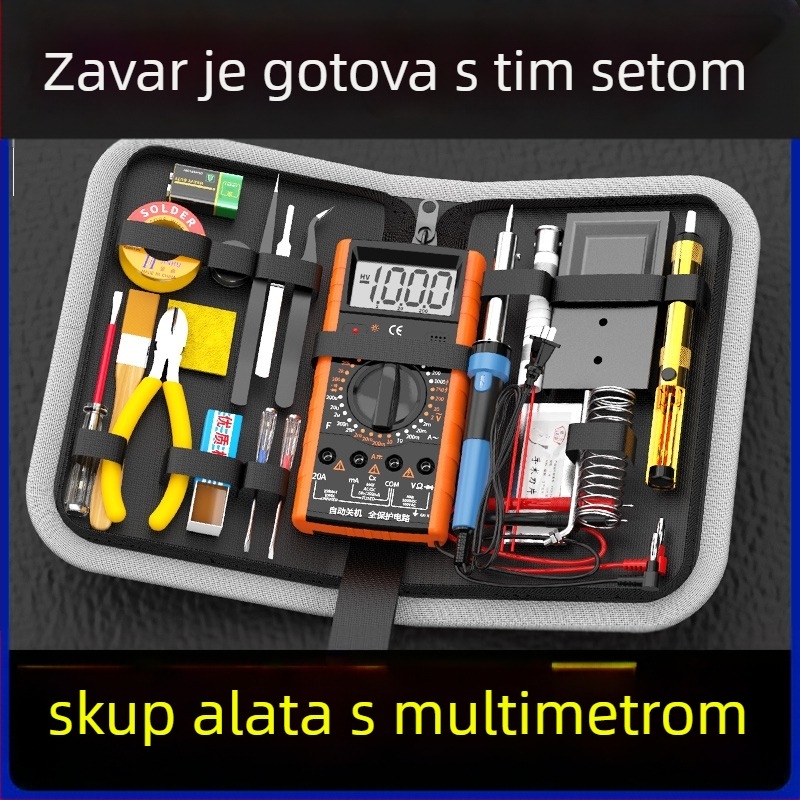 Profesionalni set: multimetar i lemilica sa kutijom alata, kontrola stalne temperature, za kućnu i studentsku upotrebu — Ye xuan