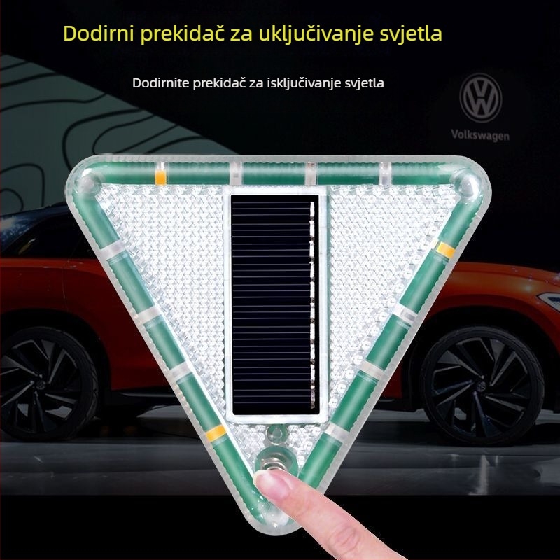 Automobilsko solarno upozoravajuće svjetlo za sprječavanje zadnjeg sudara, visoko-intenzivna svjetlost, snažan magnet, napajanje (Bez brenda; Kompatibilno s drugim modelima; Podrška od originalne tvornice)