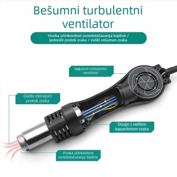 Stanica za desoldering s toplim zrakom, 858 Dva-u-jednom, lemilica 878D, stanica za lemljenje 8786D (Brand: Drugo)