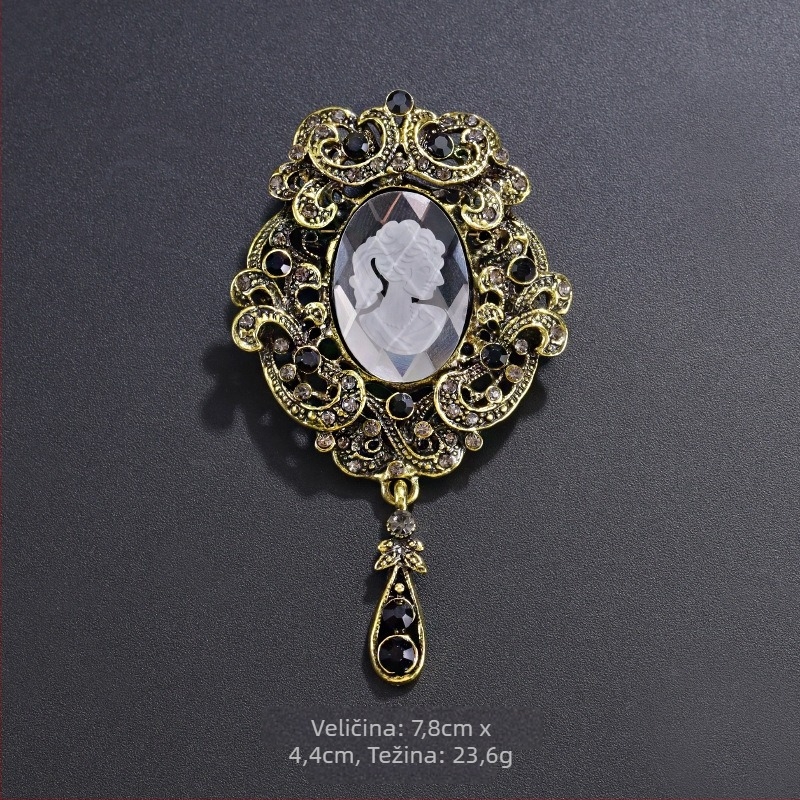 Broš iz zlitine, geometrijski oblik, originalni dizajn, elektroplatiranje, fiksni pin